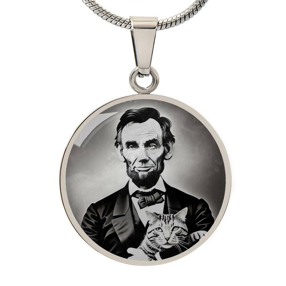 Abe Lincoln Cat Necklace - Jewelry - Epileptic Al’s Shop