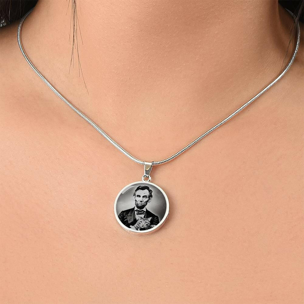 Abe Lincoln Cat Necklace - Jewelry - Epileptic Al’s Shop