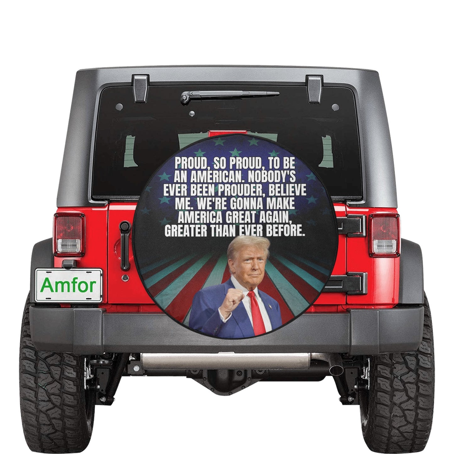 Trump Proud to be American Spare Tire Cover(Large)(17")