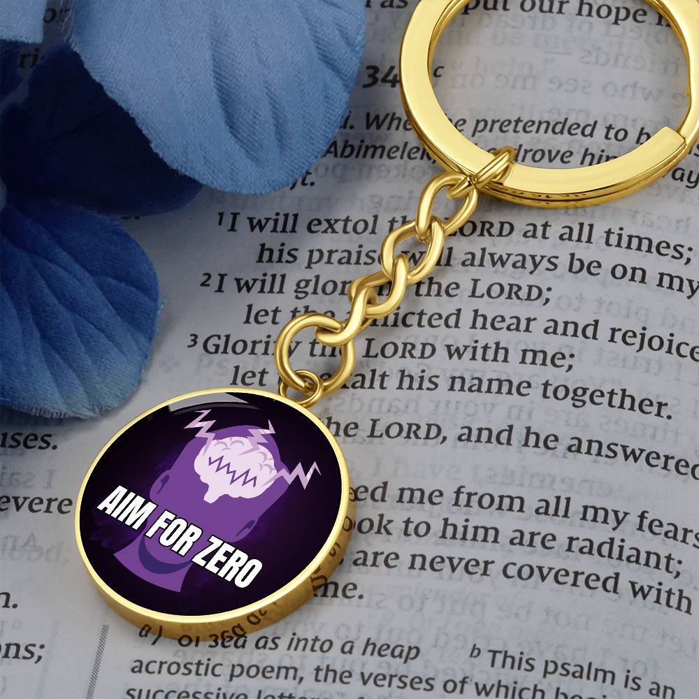 Aim for Zero Keychain - Jewelry - Epileptic Al’s Shop