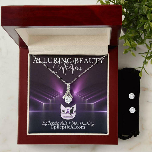 Al's Alluring Beauty Necklace & Earrings Bundle - Jewelry - Epileptic Al’s Shop