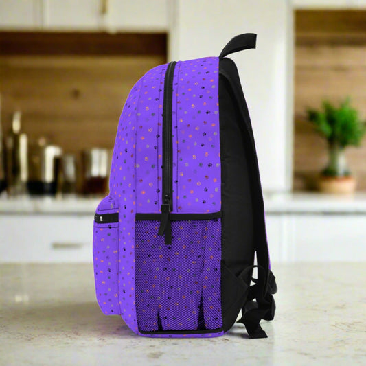 Al’s Purple Paws Backpack - Bags - Epileptic Al’s Shop