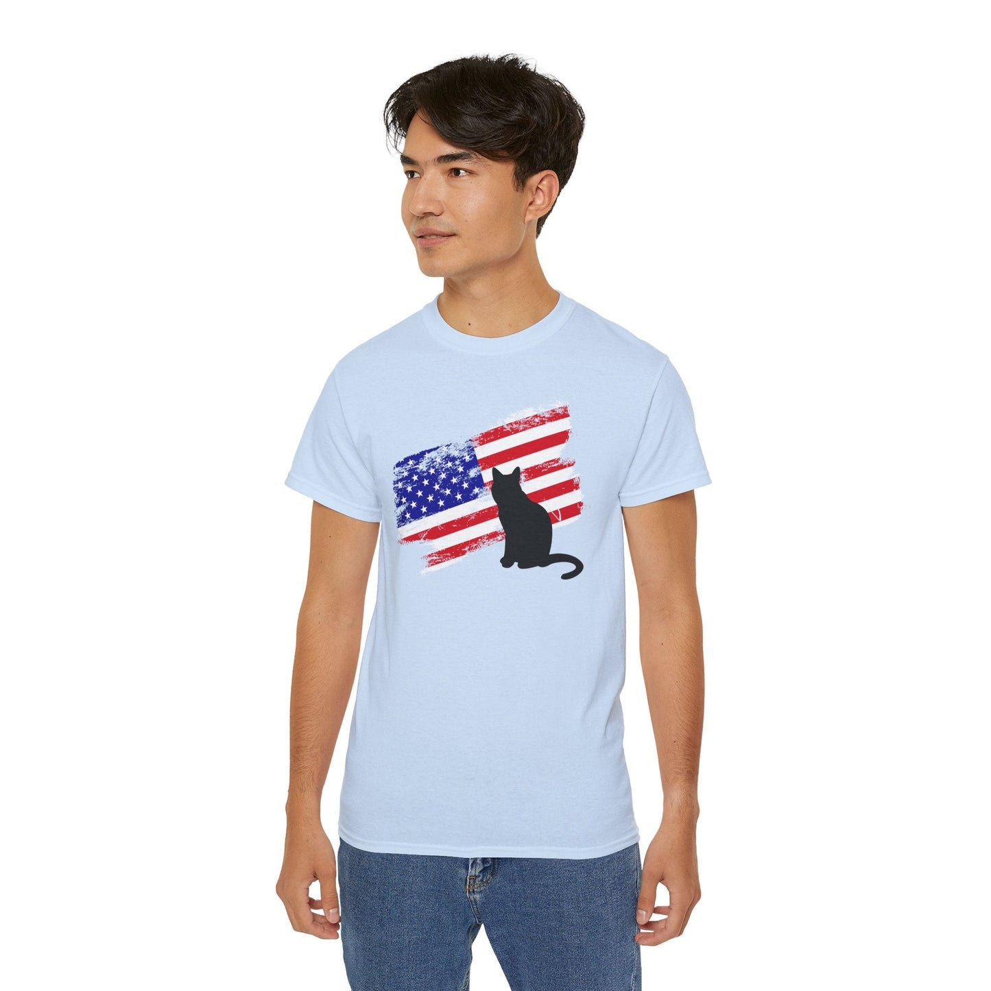 American Cat Unisex Ultra Cotton Tee - T - Shirt - Epileptic Al’s Shop