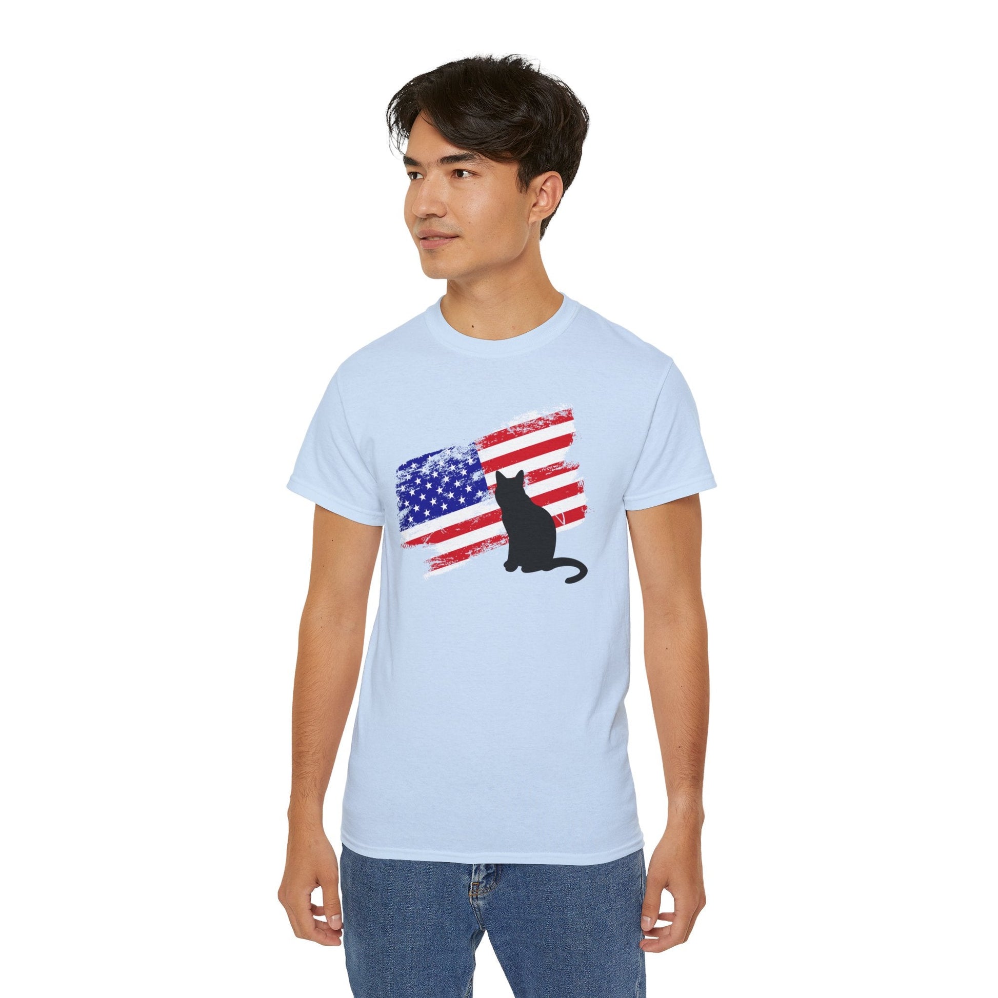 American Cat Unisex Ultra Cotton Tee - T - Shirt - Epileptic Al’s Shop