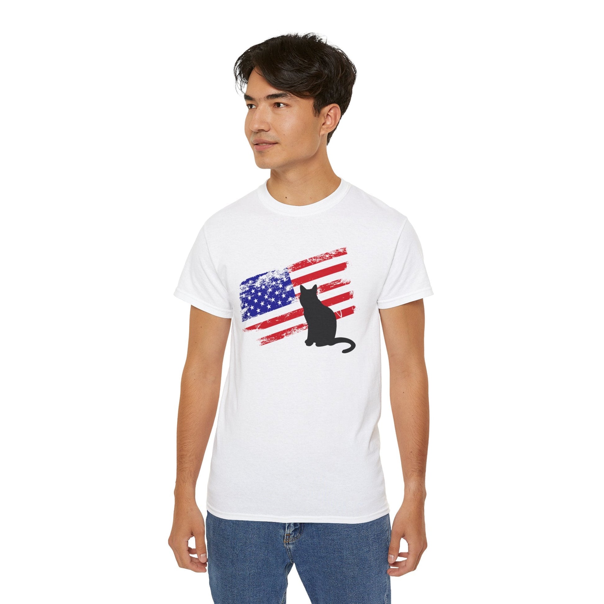 American Cat Unisex Ultra Cotton Tee - T - Shirt - Epileptic Al’s Shop