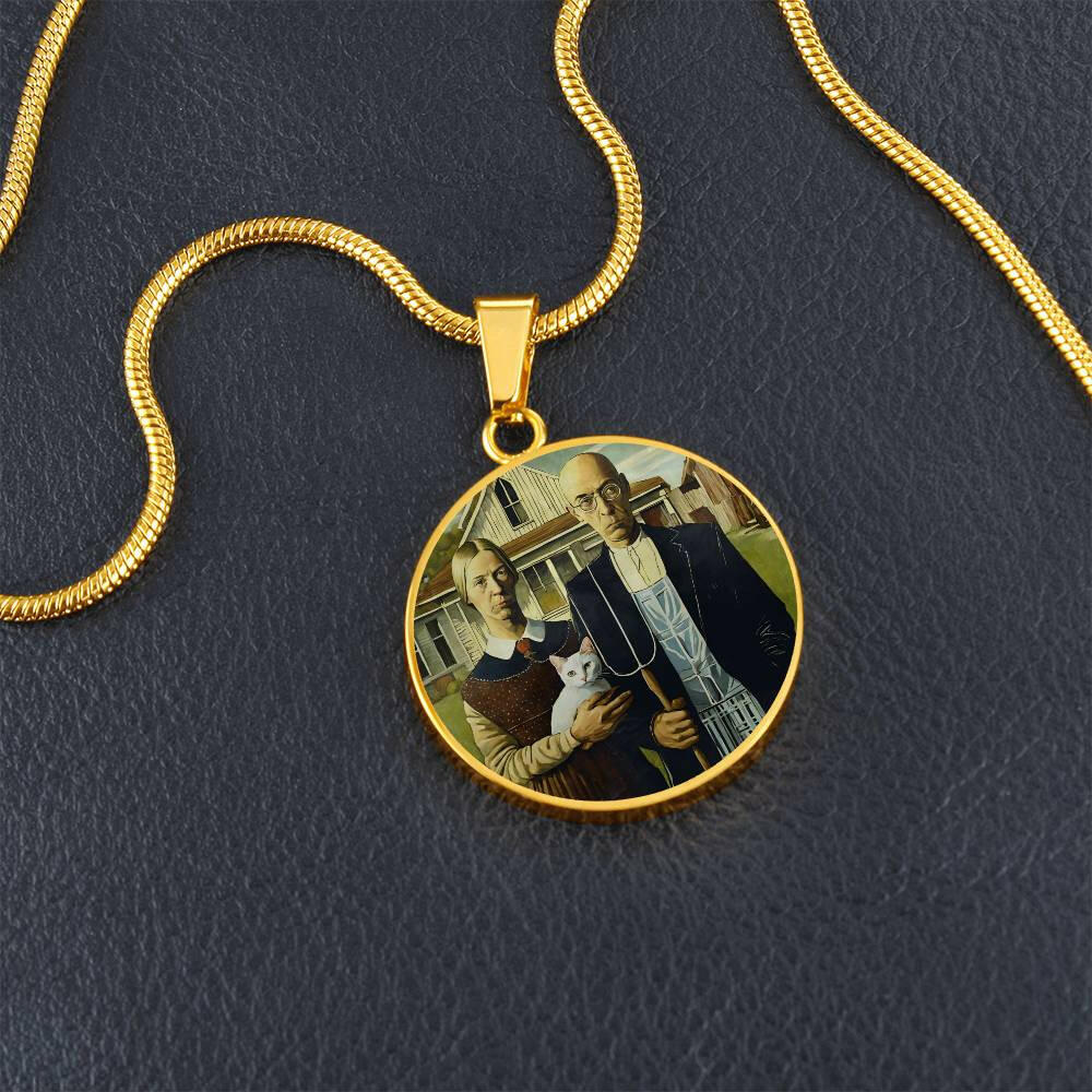 American Gothic Cat Necklace - Jewelry - Epileptic Al’s Shop