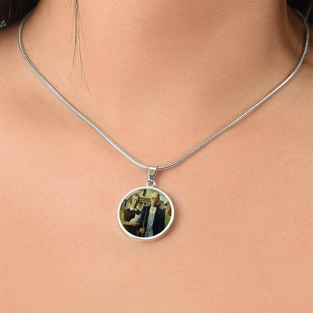 American Gothic Cat Necklace - Jewelry - Epileptic Al’s Shop