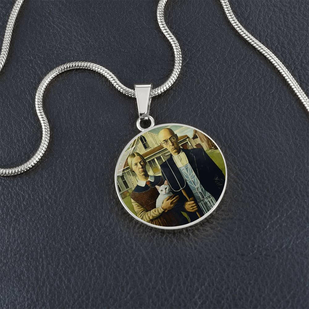 American Gothic Cat Necklace - Jewelry - Epileptic Al’s Shop