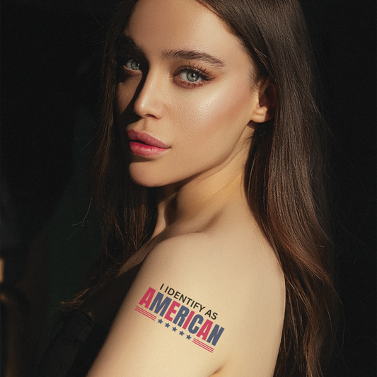 Identify as American Temporary Tattoos Inkedjoy