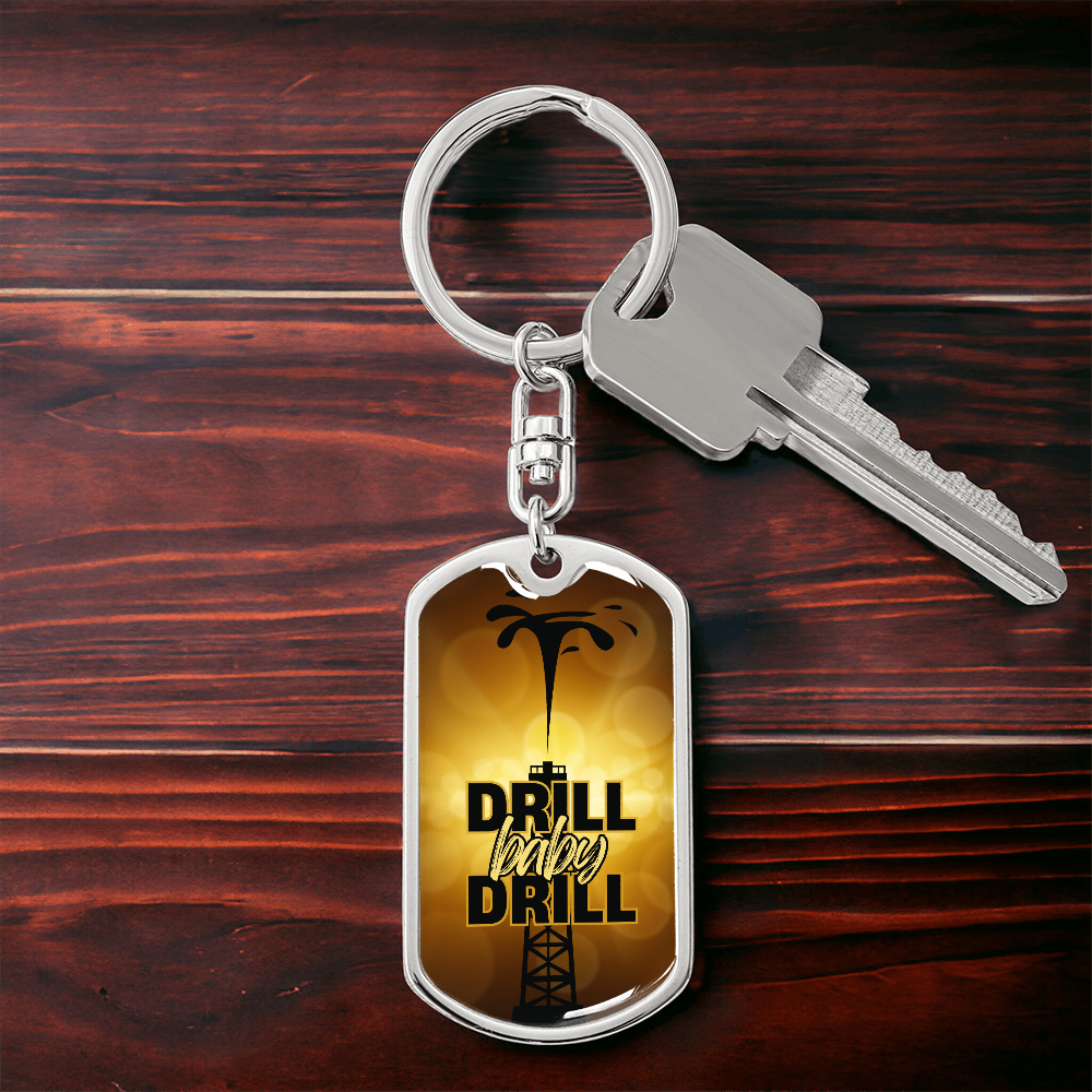 Drill Baby Drill (Trump) Gold Keychain