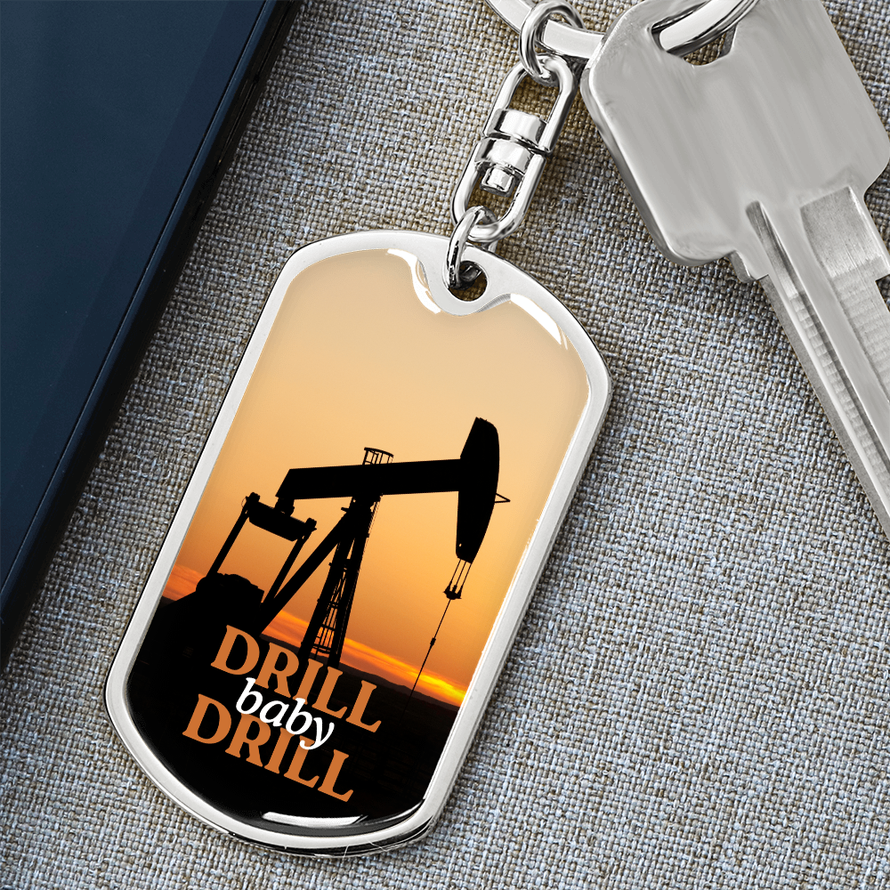 Drill Baby Drill (Trump) Sunset Keychain