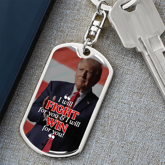 Trump Fights & Wins Keychain