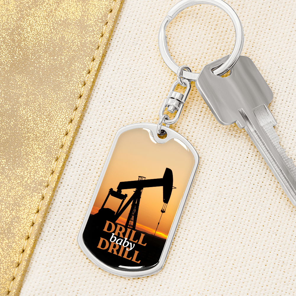 Drill Baby Drill (Trump) Sunset Keychain