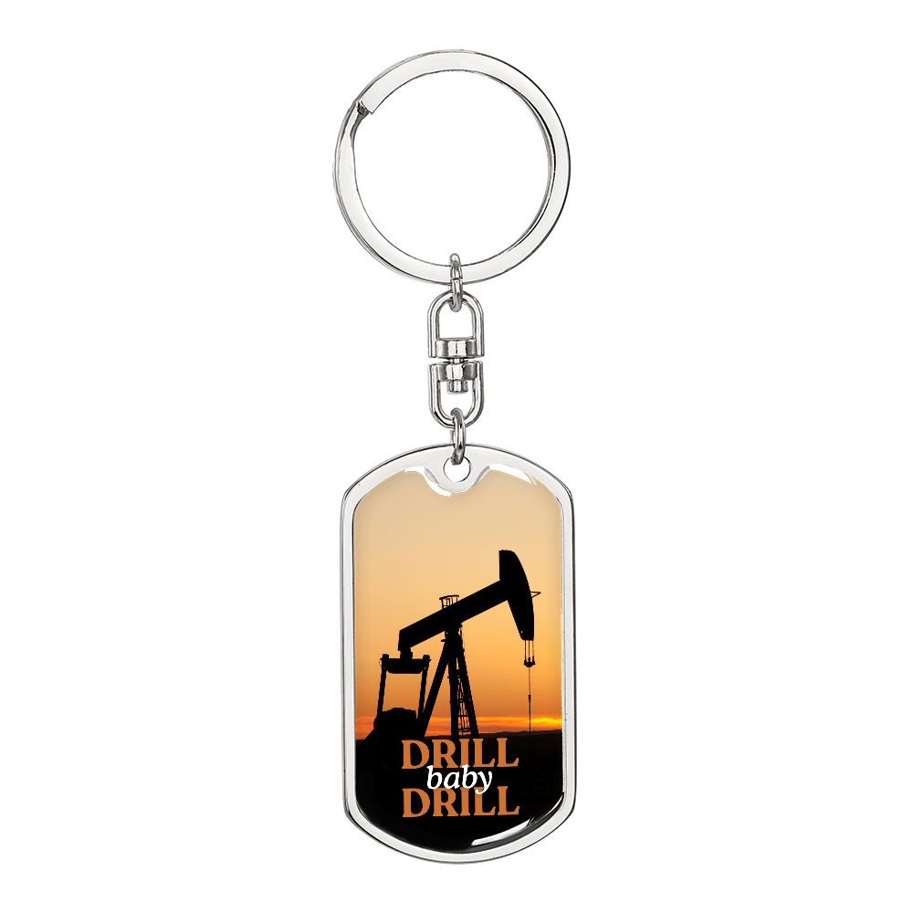 Drill Baby Drill (Trump) Sunset Keychain