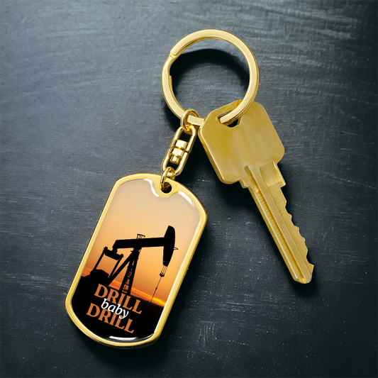 Drill Baby Drill (Trump) Sunset Keychain