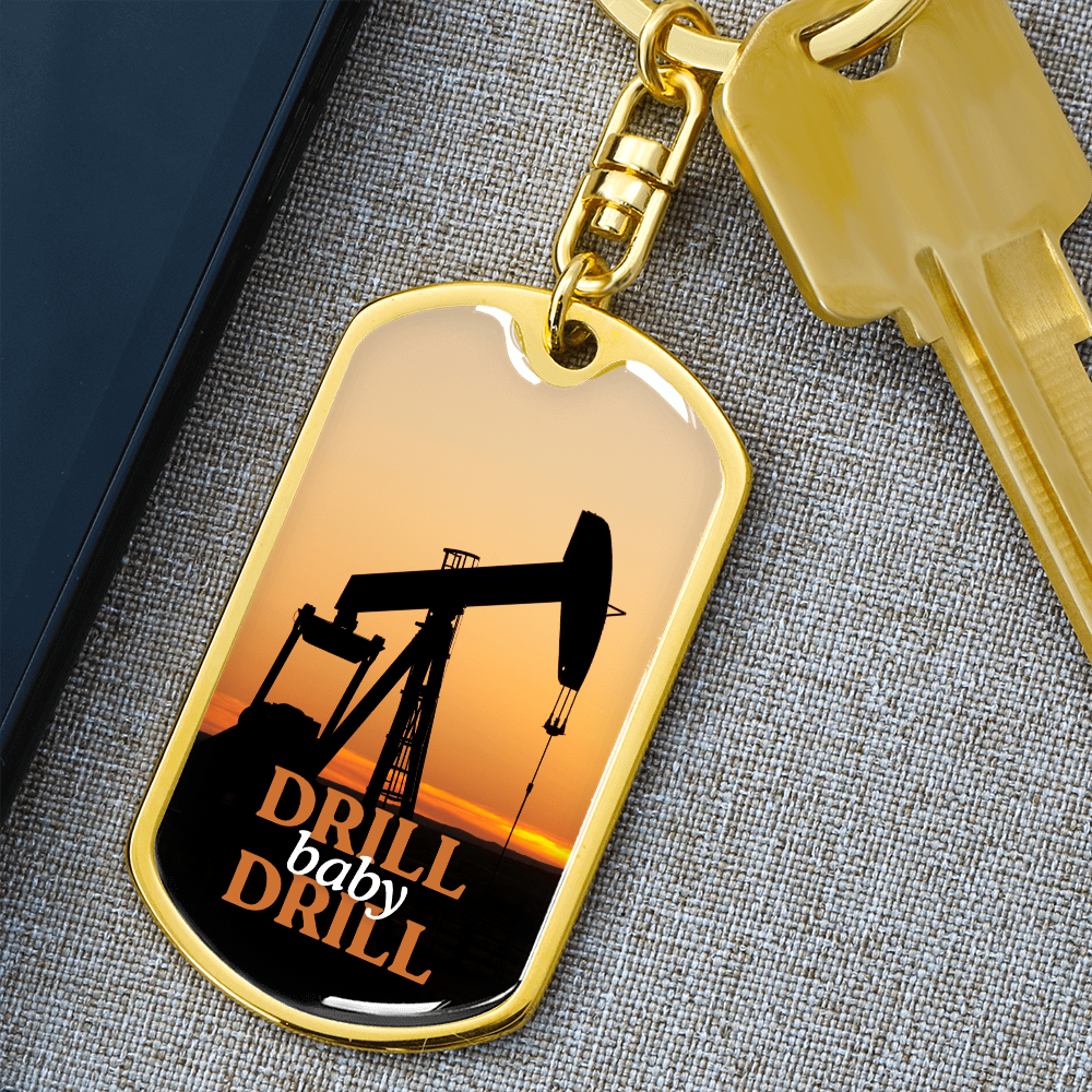 Drill Baby Drill (Trump) Sunset Keychain