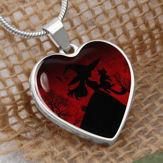 Halloween Cat Lady Love Necklace