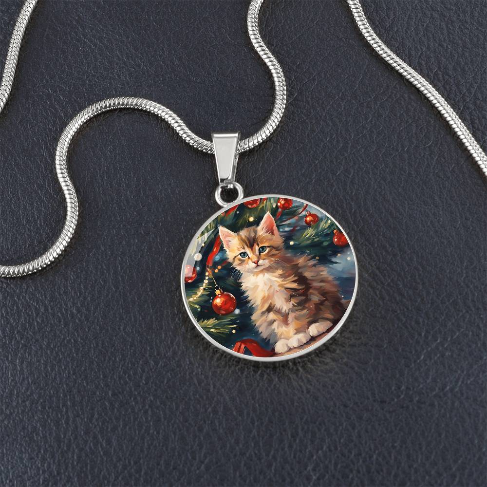 Kittenly Christmas Necklace