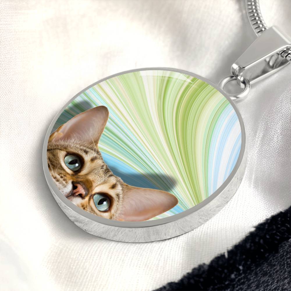 Peeking Tabby Necklace