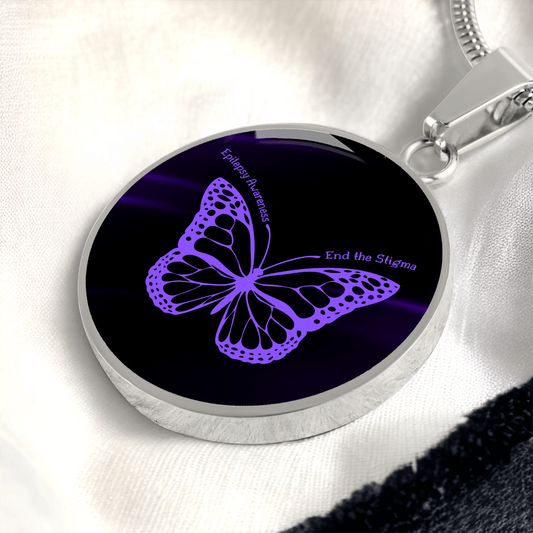 Epilepsy Butterfly Necklace ShineOn Fulfillment