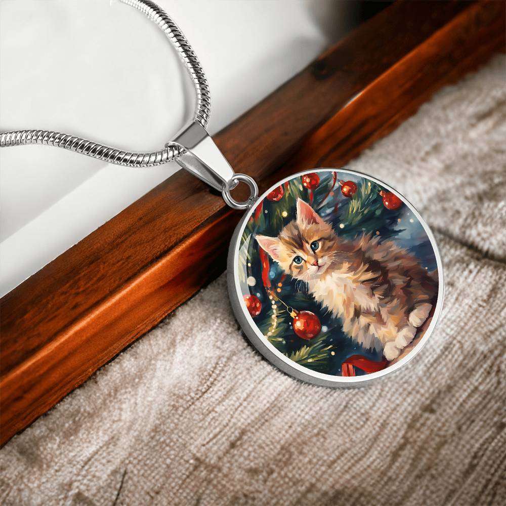 Kittenly Christmas Necklace