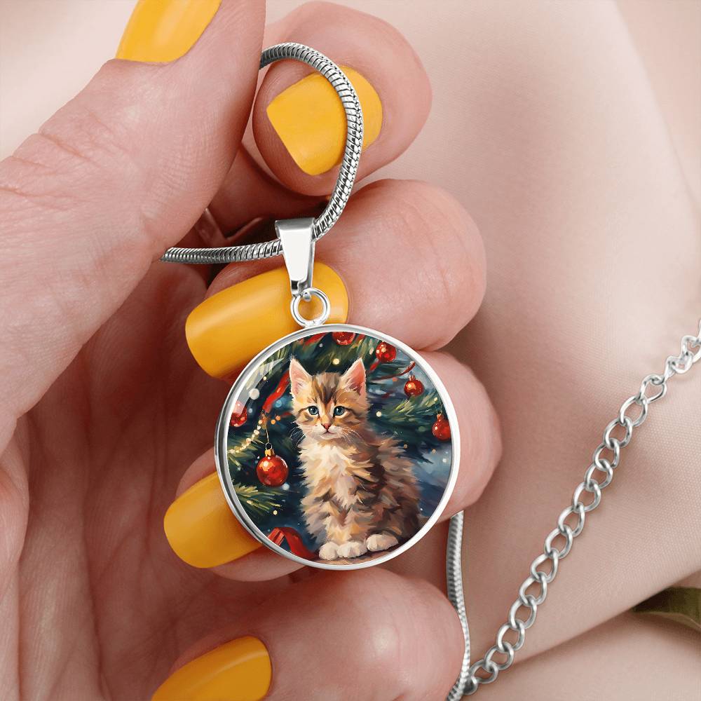 Kittenly Christmas Necklace