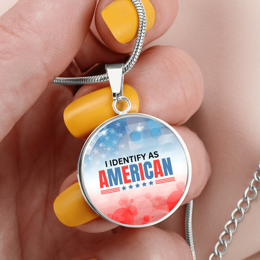 I Identify as American Necklace ShineOn Fulfillment