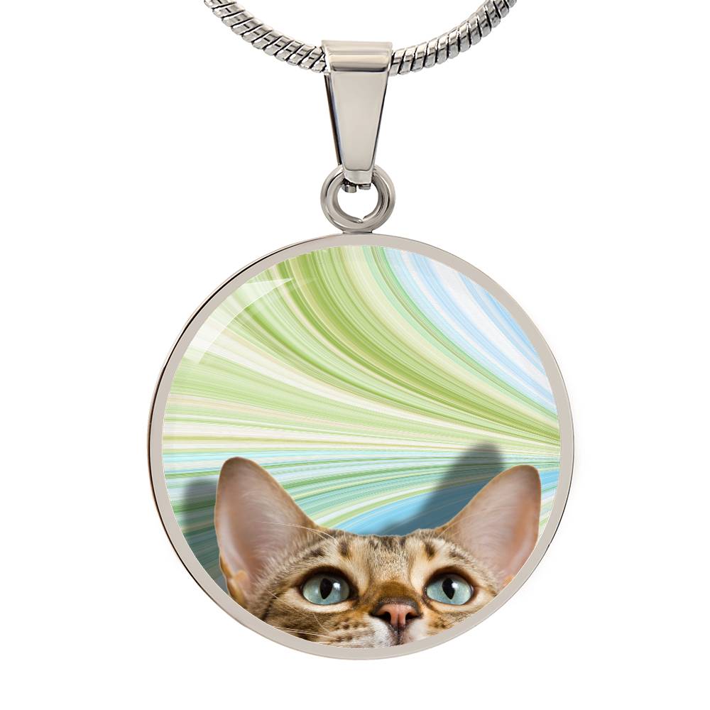 Peeking Tabby Necklace