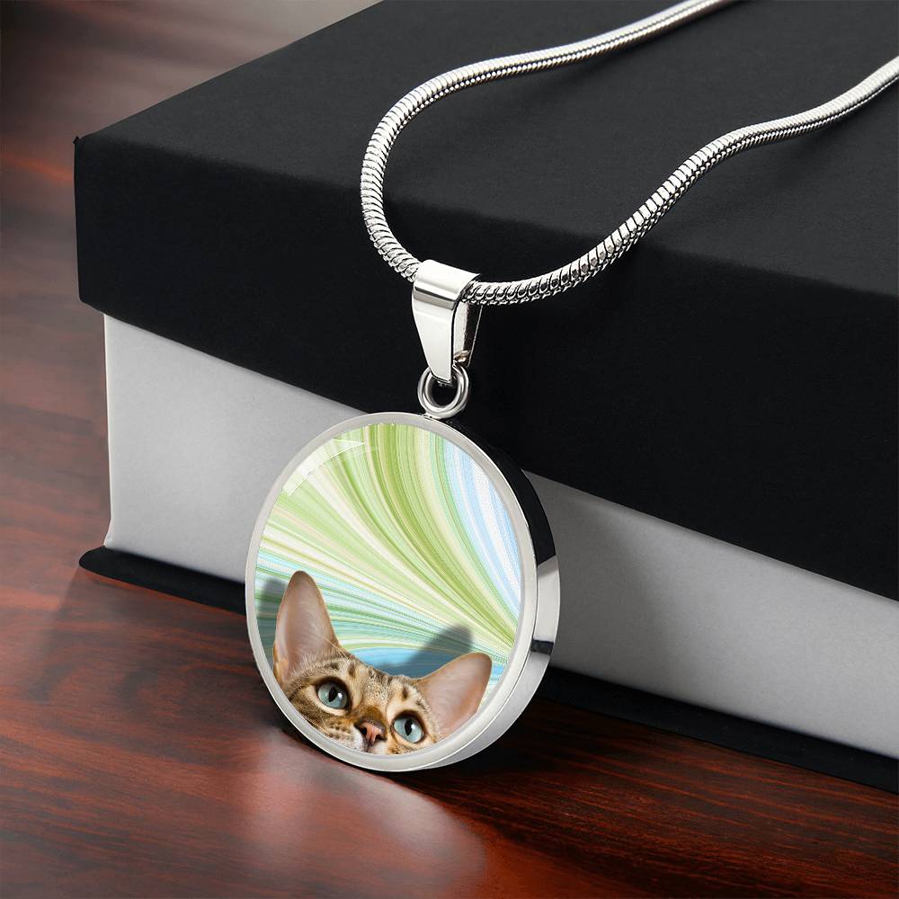 Peeking Tabby Necklace