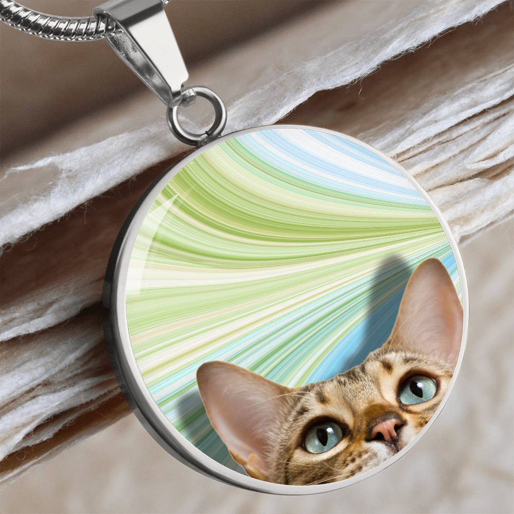 Peeking Tabby Necklace