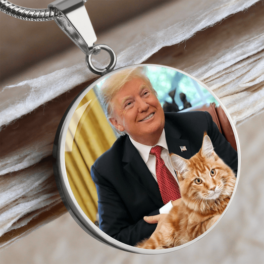 Trump with Cat Necklace ShineOn Fulfillment