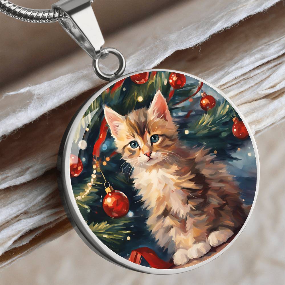 Kittenly Christmas Necklace