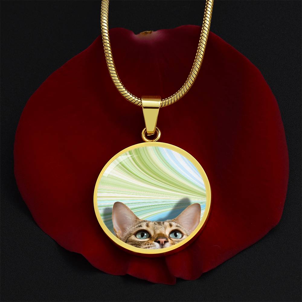 Peeking Tabby Necklace