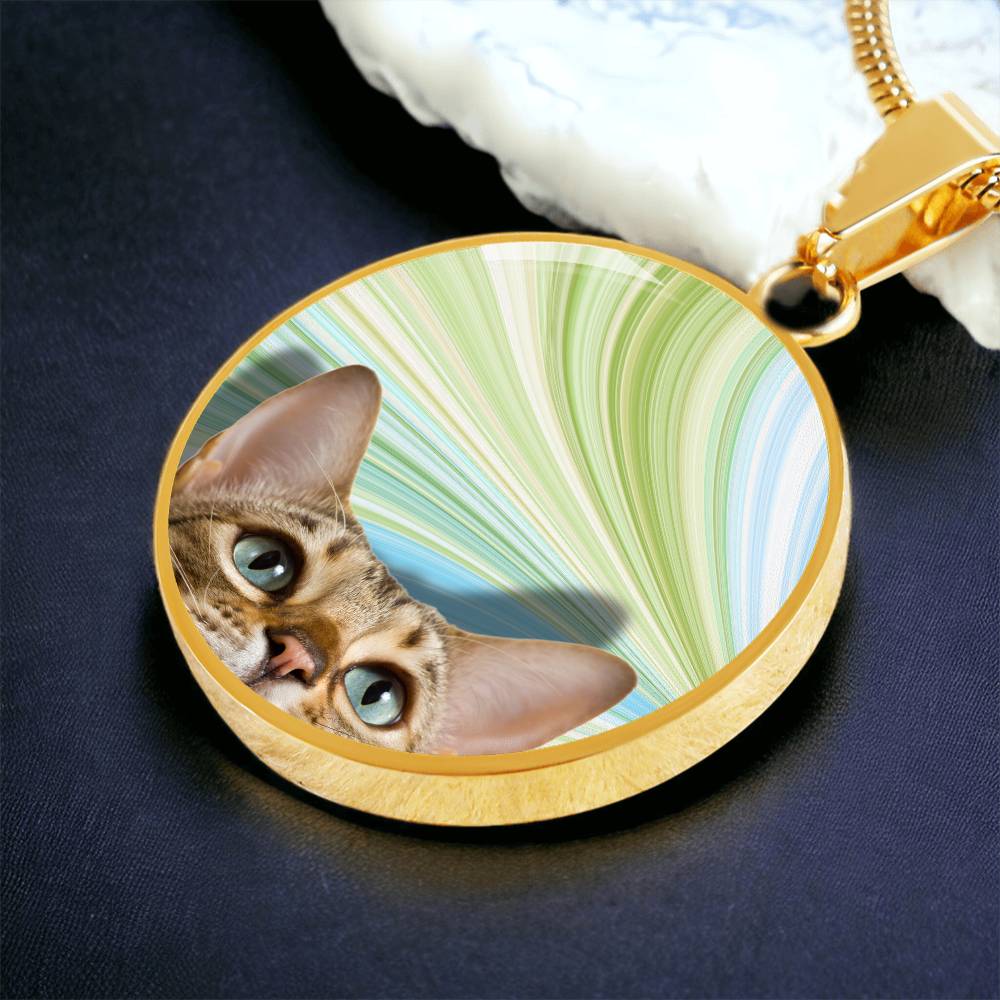 Peeking Tabby Necklace