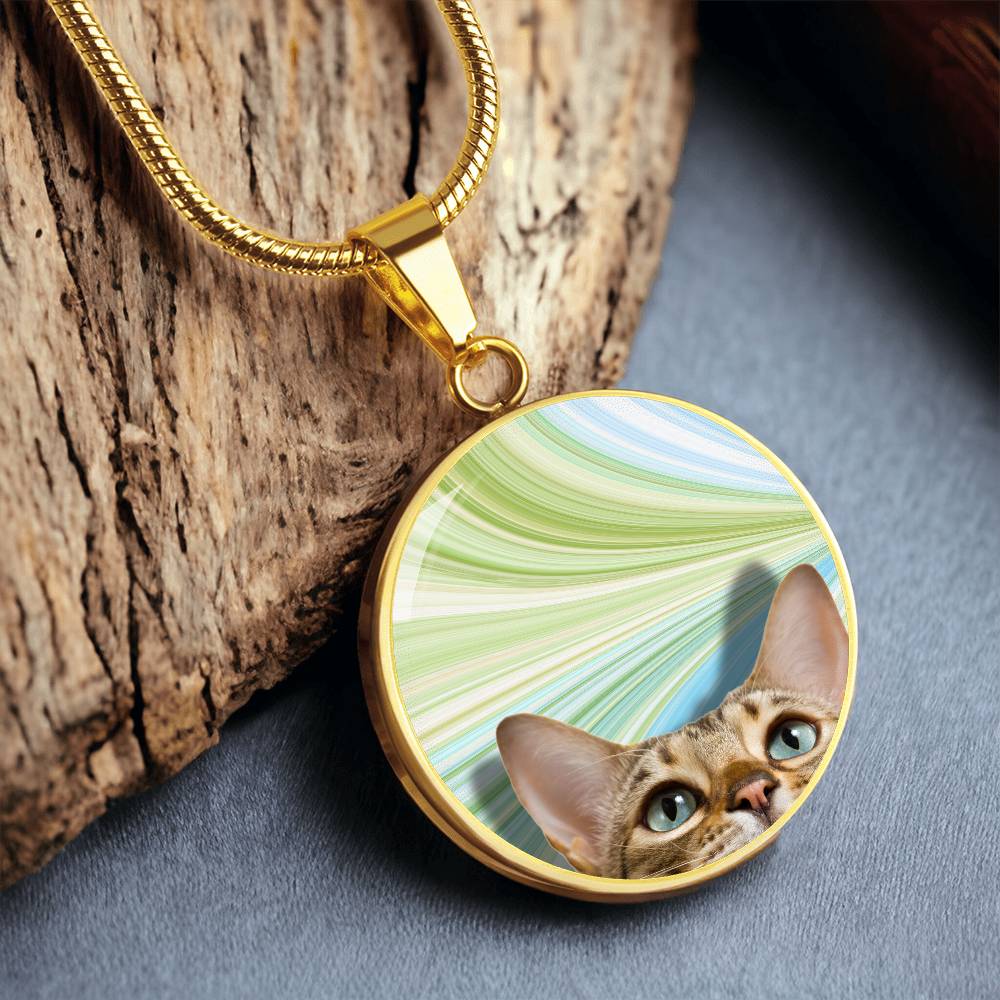 Peeking Tabby Necklace