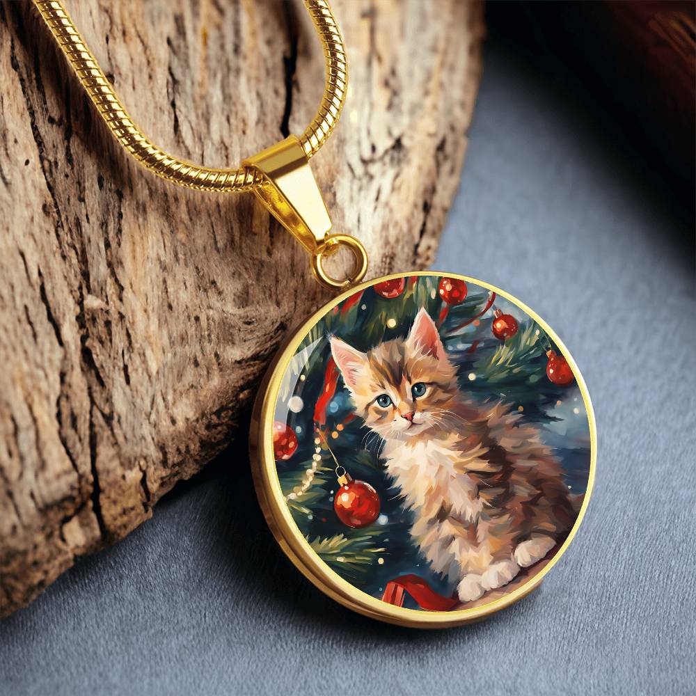 Kittenly Christmas Necklace