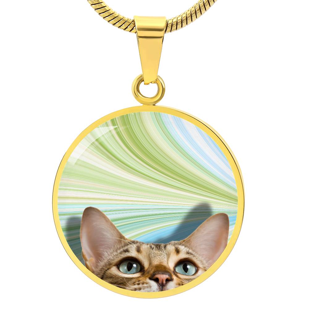 Peeking Tabby Necklace