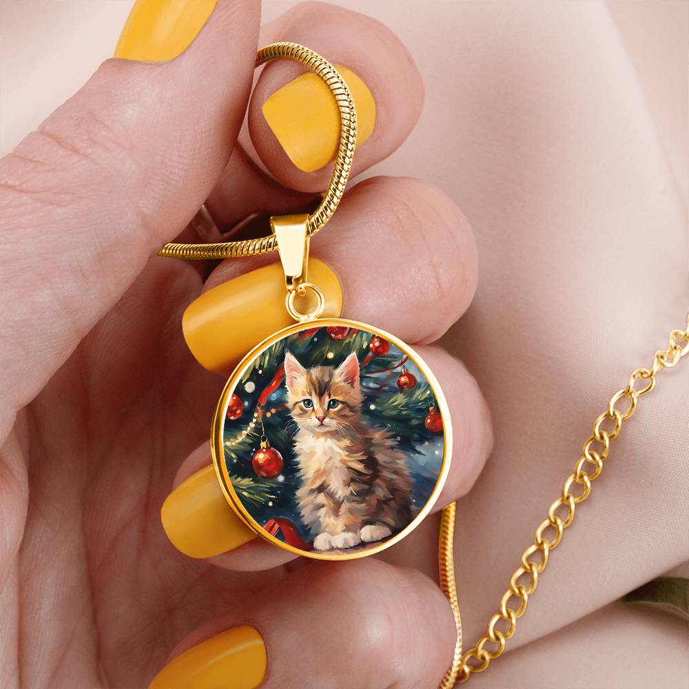 Kittenly Christmas Necklace