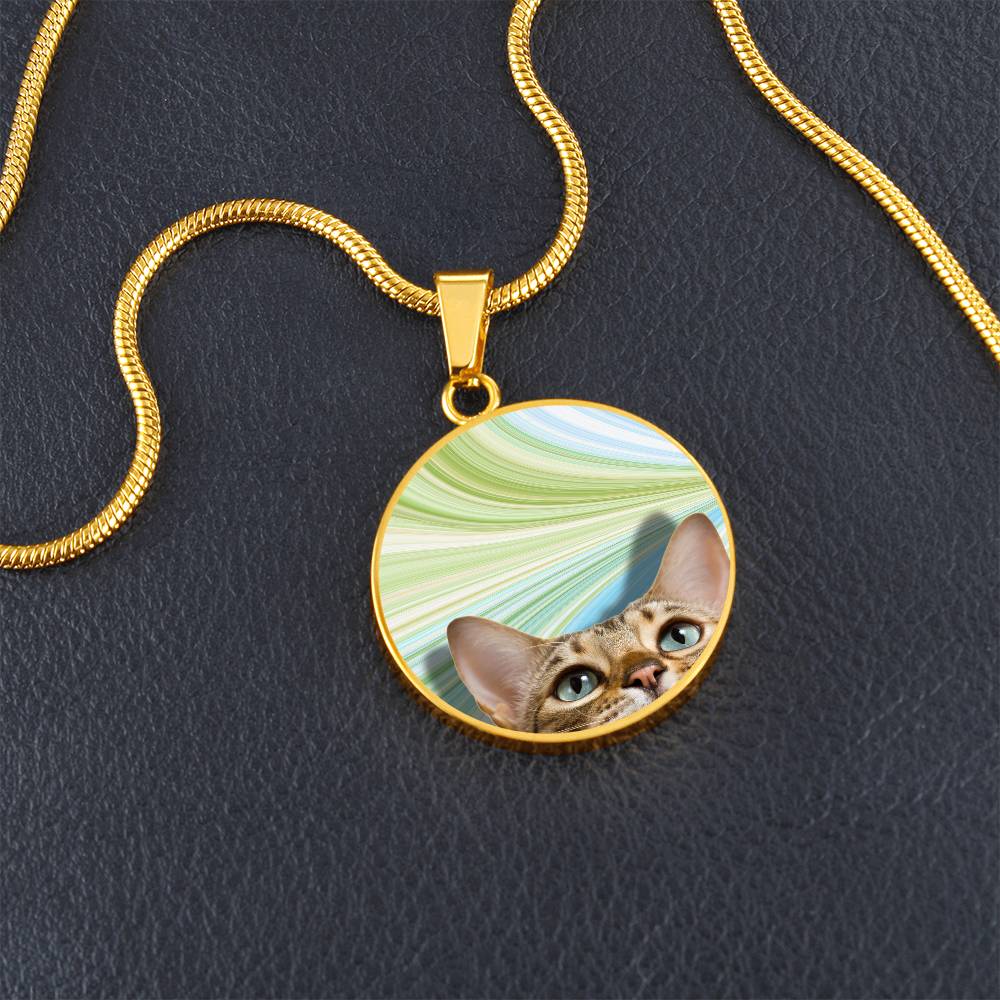 Peeking Tabby Necklace