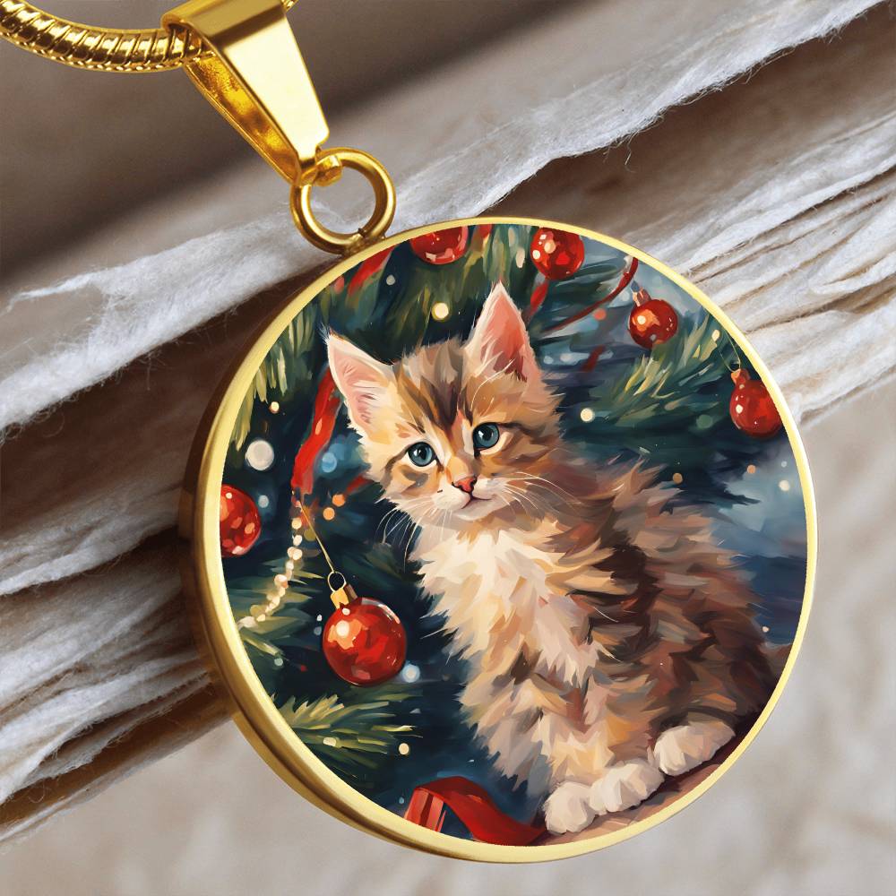 Kittenly Christmas Necklace