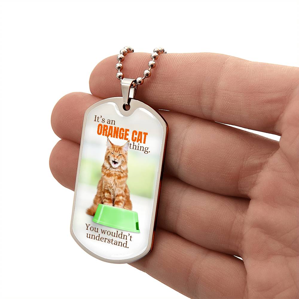 It's an Orange Cat Thing Necklace