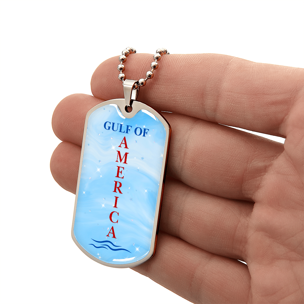 Gulf of America Dog Tag Necklace