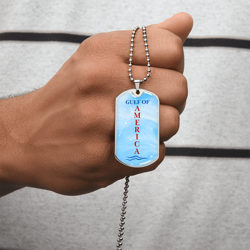 Gulf of America Dog Tag Necklace