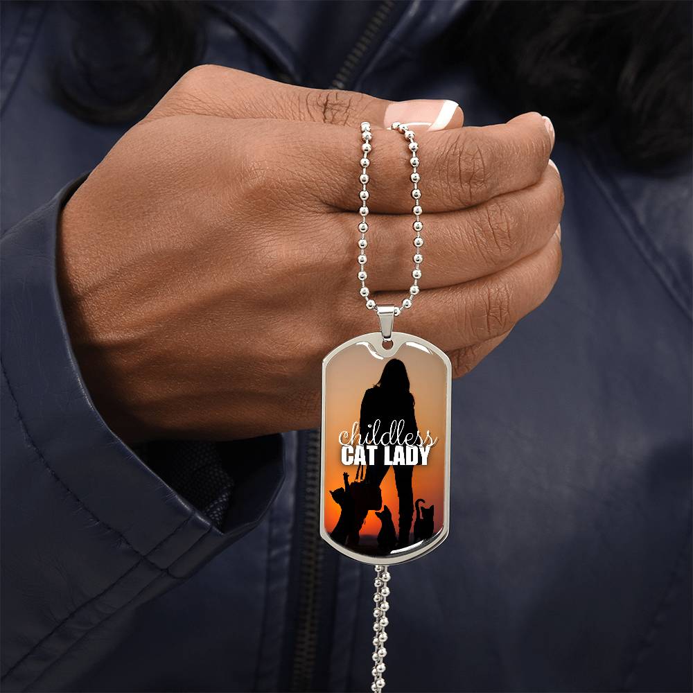 Sunset Childless Cat Lady Necklace