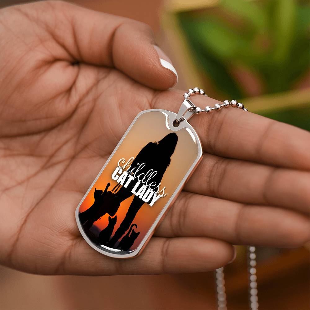 Sunset Childless Cat Lady Necklace