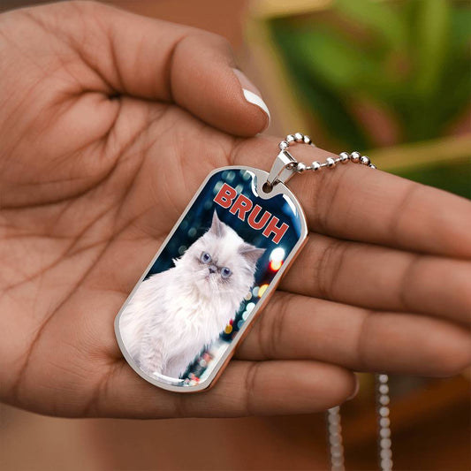 Bruh Dog Tag Necklace