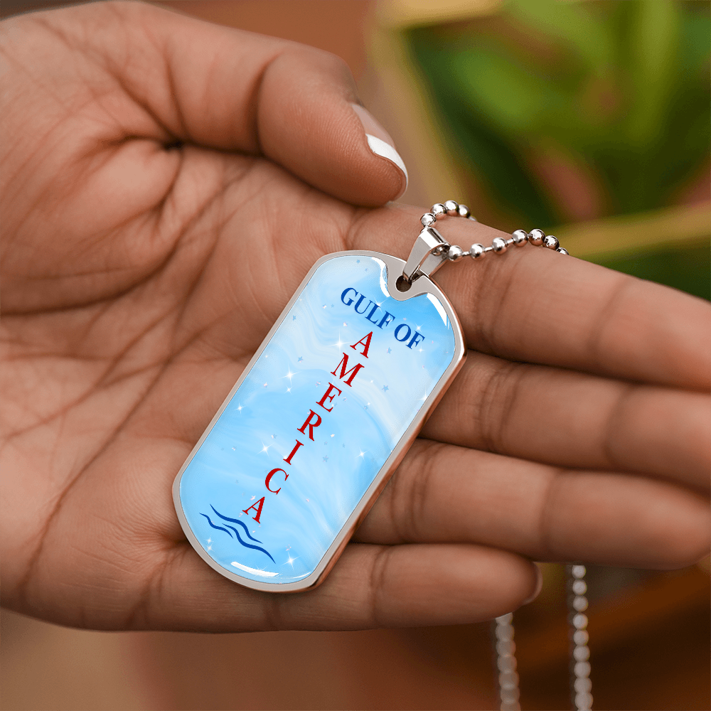 Gulf of America Dog Tag Necklace