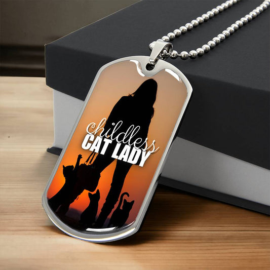 Sunset Childless Cat Lady Necklace