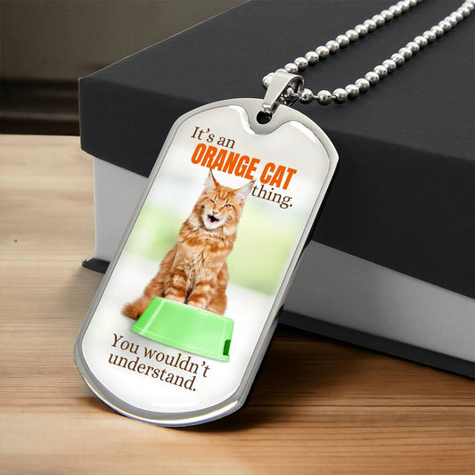 It's an Orange Cat Thing Necklace