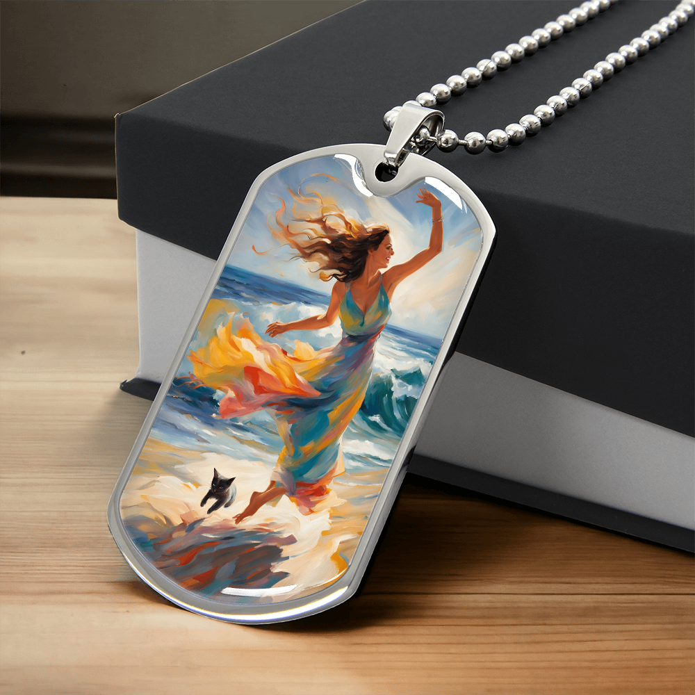 Cat & Lady on the Beach Necklace